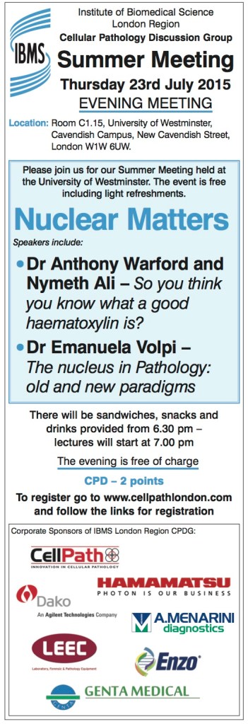 CPDGC Summer Meeting Advert 2015